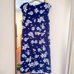 Eliza J Blue Floral Dress Sz 14W
